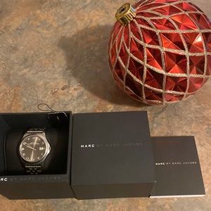 Marc by Marc Jacobs silver watch.